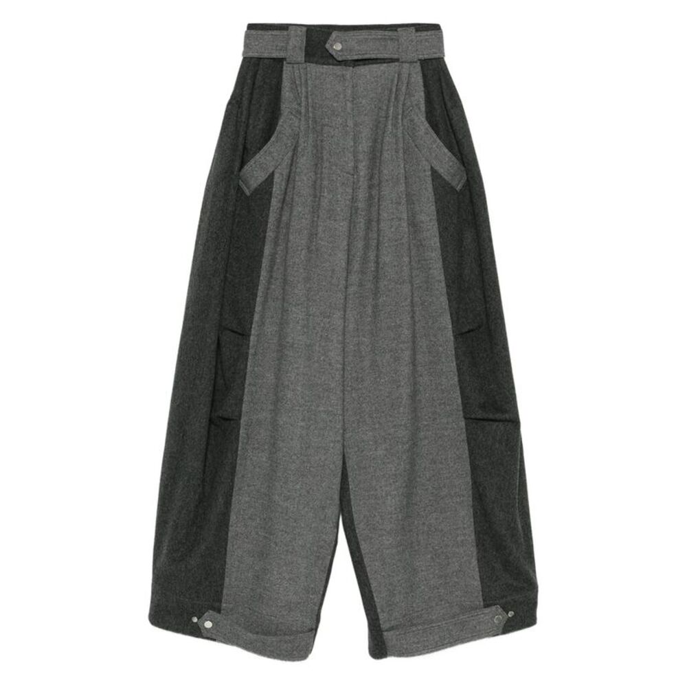 Niccolò Pasqualetti Grey Trousers - Palazzo Pants Women